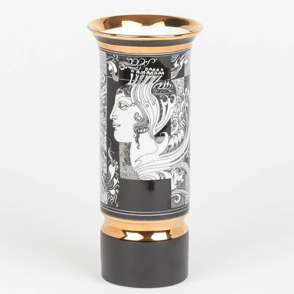 Hollohaza Other - Two 1960s Hollohaza Vases by Endre Szasz -MCM Meets Art Nouveau